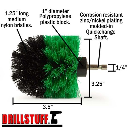 Drillstuff Drill Brush Power Scrubber - Kitchen Cleaning Brush - Dish Brush G-O-QC-DS